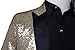 MAGE MALE Mens Sequin Tuxedo Jacket Tails Slim Fit Tailcoat Dress Coat Swallowtail Dinner Party Wedding Blazer Suit Jacket