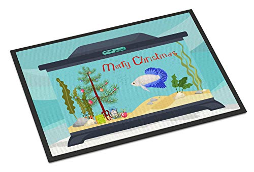 Caroline's Treasures CK4531MAT Plakat Betta Merry Christmas Doormat 18x27 Front…