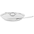 All-Clad D3 3-Ply Stainless Steel Fry Pan, 14 Inch, Induction, Oven Broiler Safe 500F, Lid Safe 350F, Pots and Pans, Cookware, Silver