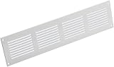 Europlast 400x100mm White Metal Air Vent Grille Cover with Insect Mesh view 7