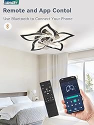 LEDIARY Flower Ceiling Fans with Lights and