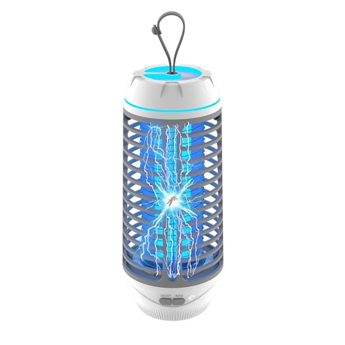 Photo 1 of Cordless Bug Zapper Outdoor, Mosquito Zapper, Mosquito Repellent Outdoor, Fly Zapper Waterproof, Portable Camping Bug Zapper, Auto ON-Off Mosquito Trap for Indoor, Patio, Garden, White