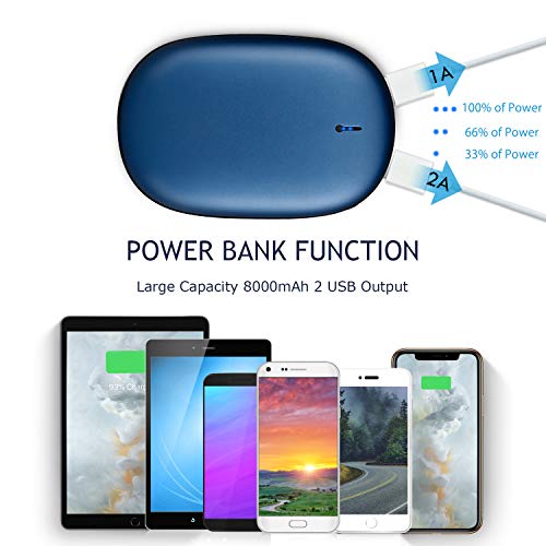 BRIGENIUS Rechargeable Hand Warmers, 8000mAh Electric Hand Warmer and 2