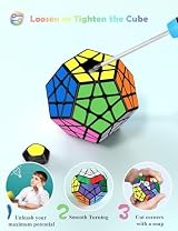 ROXENDA Dodecahedron Cube Pentagon Speed Cube Black view 7