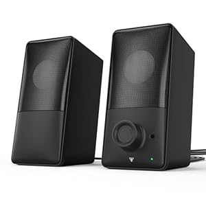 kstime PCスピーカー バスレフ低音強化 ゲーミングスピーカー USB給電 AUX対応 ブラック