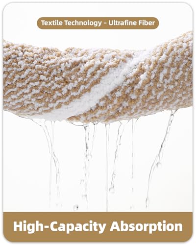 Color&Geometry Simple and Stylish Large Bath Mats for Bathroom Non Slip, 51 x 81 cm Khaki Bathroom Rugs, Absorbent, Soft, Washable, Microfiber Shower Mat