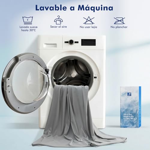 Elegear Cooling Blanket 200×220 cm, Summer Blanket with Silver Ions and Cooling Fibers ARC-Chill 3.0 Q-MAX>0.5, Instant Cooling, Hypoallergenic, Breathable And Lightweight, Dark Grey
