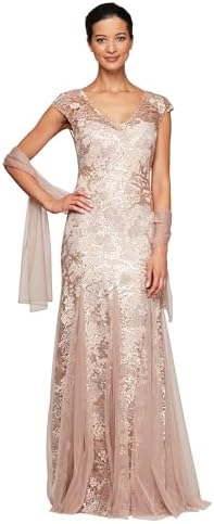 alex evenings rose gold dress Alex Evenings