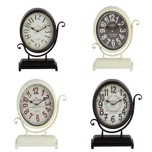 Deco 79 Metal Scroll Clock, Set of 4 9