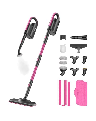 Schenley 19-in-1 Steam Mop with Handheld Steamer for Hard Floors | Multi-Surface Cleaning, 15s Heat-Up, 12-25 Min Steam Time, 248°F Steam, Chemical-Free, Tile & Grout, Wall Cleaning