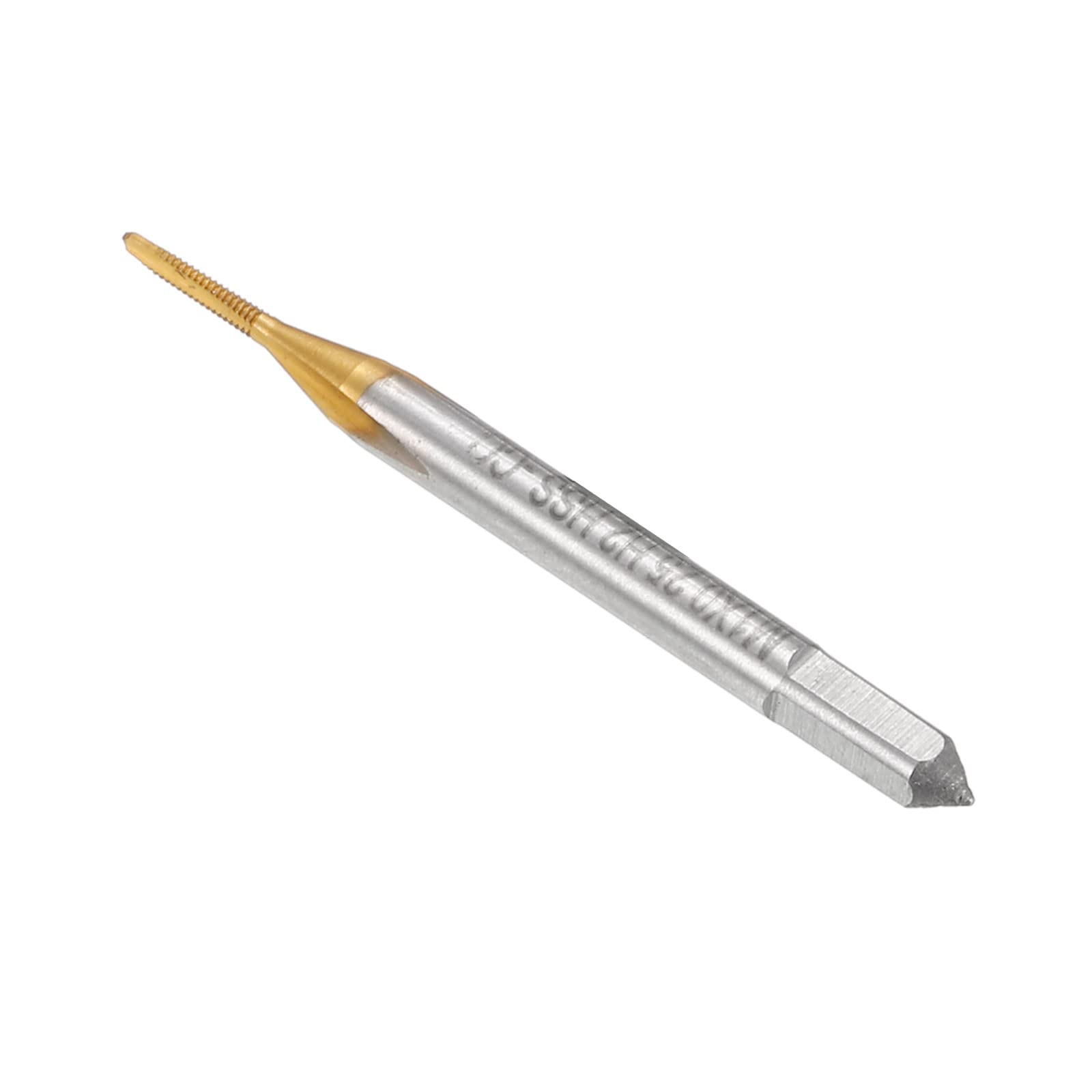 CoCud Thread Milling Taps, Metric M1 x 0.25 Thread, Titanium Coated Machine 3 Straight Flutes Screw Threading Tool - (Applications: for Tapping Drilling Machine), 1-Piece