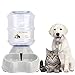Automatic Pet Waterer,1 Gal(3.8L) Pet Water Dispenser,Replenish Pet Waterer,Dog Water Dispenser Station,Automatic Gravity Water Drinking Fountain Bottle Bowl Dish Stand by Meleg Otthon
