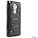 Evocel New Generation Series Phone Case Compatible with G3 Stylus (D690) with Belt Clip Holster and Kickstand, Black