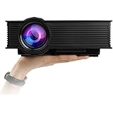 Mileagea LED Projector Mini Portable Multimedia 1080P Full HD Wifi Wireless Home Theater With IP IR USB SD HDMI VGA Miracast Airplay DLNA for Video Game Movie Cinema