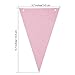 Triangle Flag Bunting Banner, MerryNine 3 Pack 30 Feet Vintage Style Pennant Banner for Wedding, Baby Shower, Event & Party Supplies 15pcs Flags (Triangle Flag - Black White Gold Glitter)