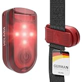 VELMIA Running Light for Runners (2 Pack) for Maximum Safety Through Visibility I Clip On Strobe &amp; Reflective Gear - Dogs, Walking, Bike Taillight, Stroller