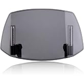 Motorcycle Windshield Extension Small Windshield Extender Adjustable Clip on Windscreen Spoiler Deflector Universal Fit (Smoke)