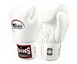 Twins Special Boxing Gloves Velcro (White) (16 ounce)