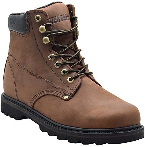 EVER BOOTS "Tank Men's Soft Toe Oil Full Grain Leather Insulated Work Boots Construction Rubber Sole