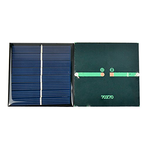 AOSHIKE 10Pcs 5V 60MA Epoxy Solar Panel Polycrystalline Solar Cell for Solar Battery Charger DIY 68x37MM/2.67x1.45inch (D) - Thumbnail 3