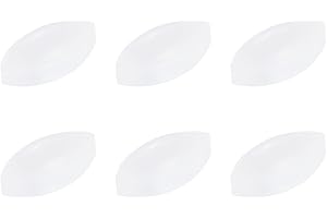 MECCANIXITY Magnetic Stirrer Mixer Stir Bar Rod 15mm(0.59") x7mm Olive Shape PTFE Coating Magnet White for Laboratory 6Pcs