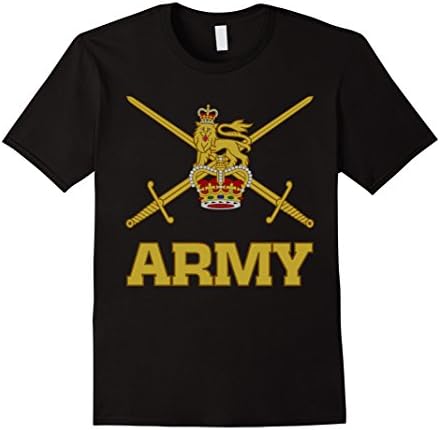 Men's British Army emblem, european military units t-shirt olive XL Black
