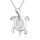 LGSY Sterling Silver Turtle Bail Pin Pendant Fitting for Pearl Jewelry, Design Pendant Mount for Women DIY Jewelry Making