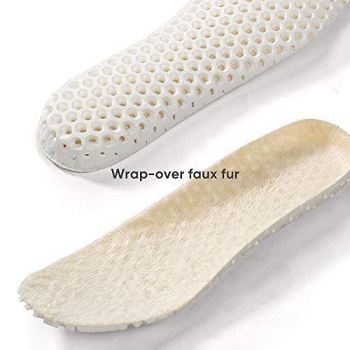 Women's Walking Shoes Snow Boots - Anti-Slip Faux Fur Outdoor Winter Snow Sneakers Slip on Nursing Shoes Winter-Black,7