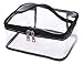 WODISON Clear Travel Cosmetic Bag Makeup Train Case Organizer with Top Handle Large