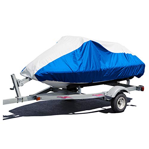 Budge Deluxe Jet Ski Cover Fits Jet Skis 106" to 115" Long, Blue/Gray (BA231213012) at Amazon