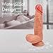 Realistic 360° Whirling Vibration Dildo, Adorime Ultra-Soft Flexible Vibrating Dildo with Wireless Remote, Adult Sex Vibrator Toys with Suction Cup for Women 7 Inch 