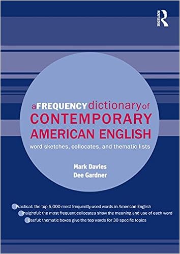 A Frequency Dictionary Of Contemporary American English Word Sketches Collocates And Thematic Lists Routledge Frequency Dictionaries Kindle Edition By Davies Mark Gardner Dee Reference Kindle Ebooks Amazon Com