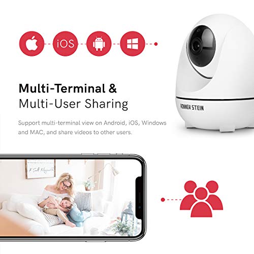 Konnek Stein Wireless Security Camera, WiFi Home Security Systems 360