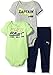 PUMA Baby' 3 Piece Creeper Pant Set, Active Green, 3/6M