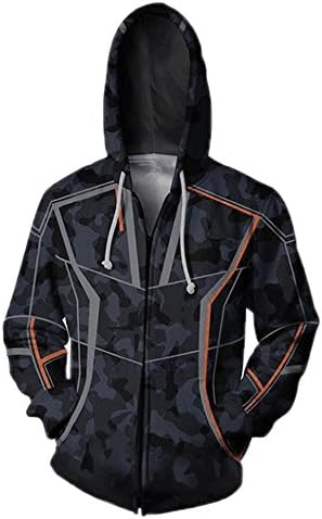 Wsysnl Clothing Cosplay Kids/Unisex Adult 3D Zipper Hooded Sweatshirt