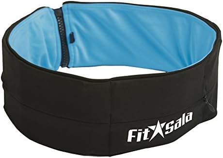 FitSala 2-in-1 Color Running Belt Waist Packs with zipper easy to use for iPhone and all Smartphones, 2 Bonuses: Guide to Running &amp; Waterproof Phone case (XS-XL)