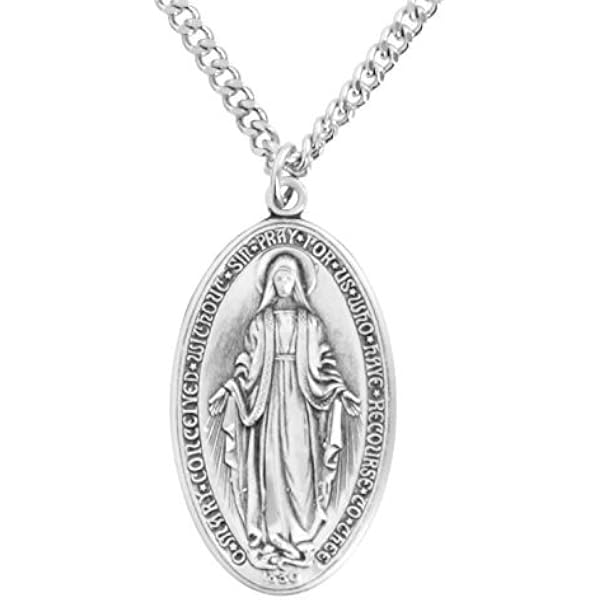 thumbnail image 2 of Saint Jacob Of Nisibis Medal Necklace– Men's Sterling Silver Pendant With 24-Inch Light Chain And Gift Box, Catholic Religious Necklace - Made In USA - Product Details 2 of 12