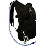 Hydration Backpack Tactical Rucksack Run-pack with 3 Liter/100 oz Reservoirs Water Bladder Bag for Hiking, Running, Camping, Climbing, Cycling, Walking, Hunting (Black)