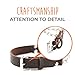 Mighty Paw Martingale Dog Collar - No Pull Design - Stainless Steel Chain - Limited Chain Cinch Training - Brown Leather Martingale Training Collar - Small Size