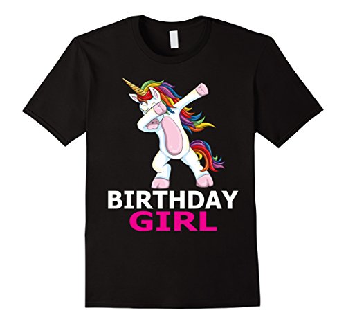 Dabbing Unicorn Birthday Girl Party Shirt