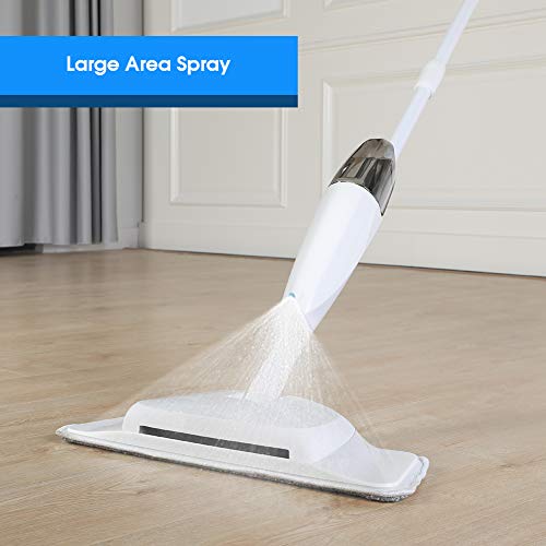 3 in 1 Spray Mop for Floor Cleaning Kit with Sweeper, 360Â° Swiveling Head Hardwood Floor Dust Mop Spray Treatment with 3pcs Microfiber Pads 400ml Bottle, Stone Tile & Laminate Premium Microfiber Mop