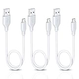 Micro USB Charger Cable, iSeekerKit 1ft Short Micro USB 2.0 Charging Data Sync Cable Cord Compatible for Galaxy S4 S6 S7 Edge A7 A9 Google Nexus HTC Motorola Nokia Tablets