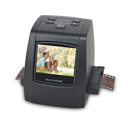 22MP All-in-1 Film & Slide Scanner, Converts 35mm 135 110 126 and Super 8 Films/Slides/Negatives to Digital JPG Photos, Built-in 128MB Memory, 2.4 LCD Screen