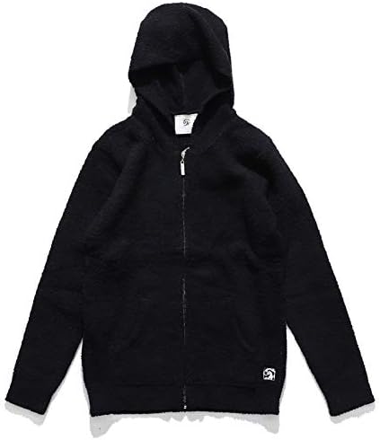 (カシウェア) kashwere HOODIE パーカー ユニセックス レディース メンズ もこもこ 部屋着 パジャマ フーディー ブラック black [並行輸入品] (l)