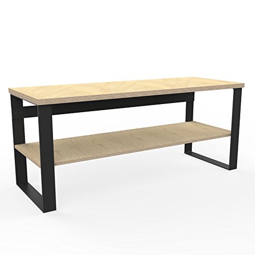 AUPROTEC Profi Design Werkbank 2000 x 750 x 850 mm + Multiplex Arbeitsplatte 40mm Massiv Arbeitstisch – Bild 3