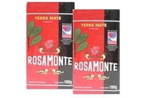 Rosamonte Yerba Mate - Elaborada Con Palo 1kilo 2-Pack by Rosamonte