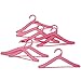 niceeshop(TM) 1 Bag(20pcs) Barbie Size Dollhouse Furniture Plastic Hangers with a Wider Hook Fit Barbie Dolls-Pink
