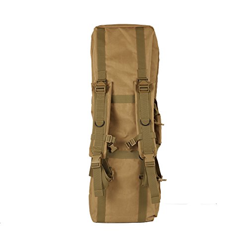 LUVODI Superstore Double Carbine Rifle Bag Soft Padded Oxford Tactical Gun Case Long Gun Storage Backpack with 3 Accessory Buckle Pouches & 2 Zipper Storage Bag in 39" 47" - Thumbnail 6