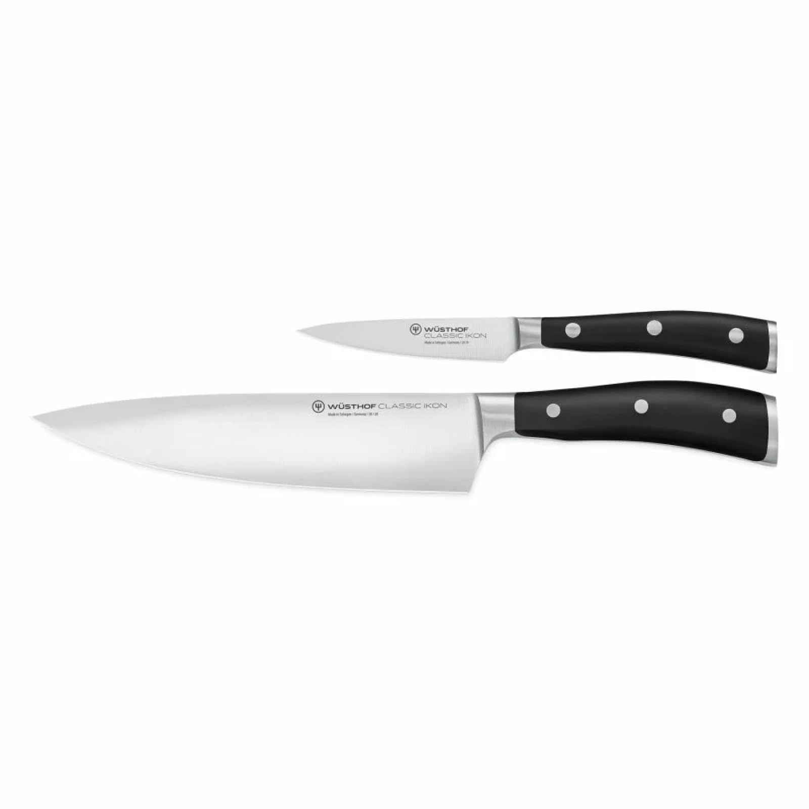 WÜSTHOF Classic Ikon Messersatz mit 2 Messern, Schwarz