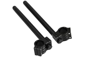 HANSWD Fork Clip-ons Handle Bars CNC Riser Regular Handlebar for 1969-1982 Suzuki Yamaha (36mm)